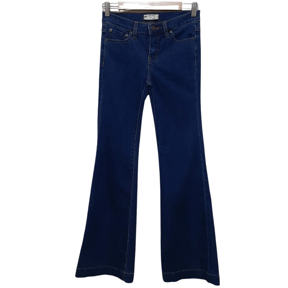 Free People Blue Flared Leg Jeans Size 26